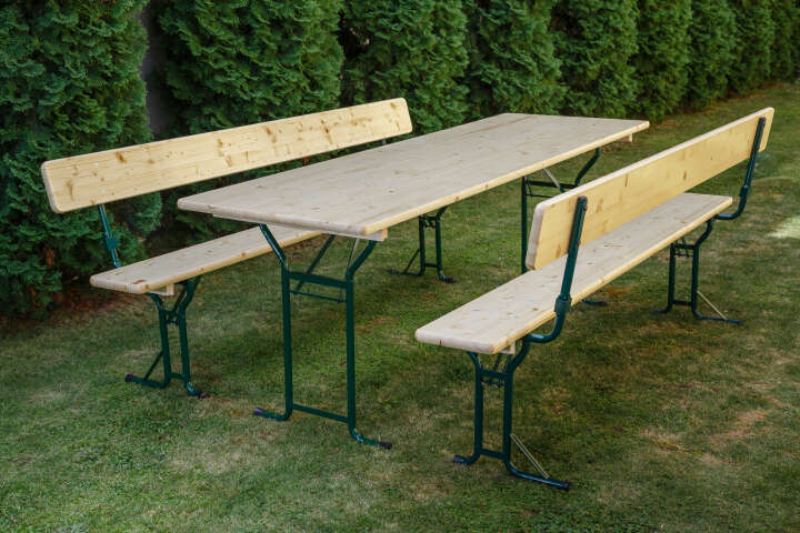 Festzeltgarnitur mit Lehne